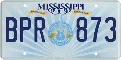 MS license plate BPR873