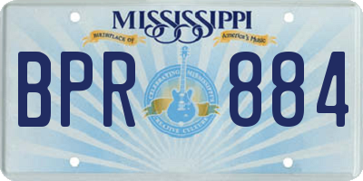MS license plate BPR884