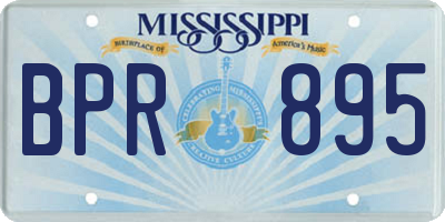 MS license plate BPR895