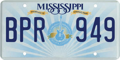 MS license plate BPR949