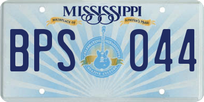 MS license plate BPS044