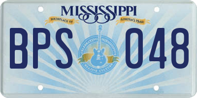 MS license plate BPS048