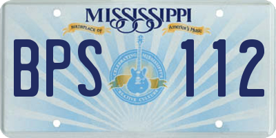 MS license plate BPS112