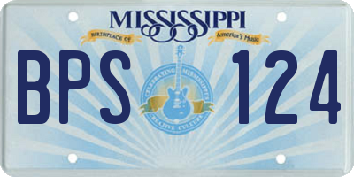 MS license plate BPS124