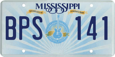 MS license plate BPS141
