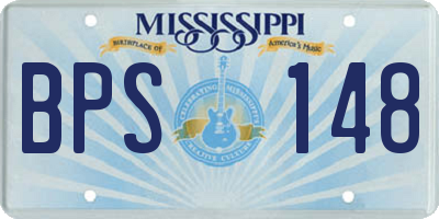 MS license plate BPS148