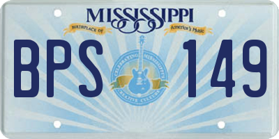 MS license plate BPS149