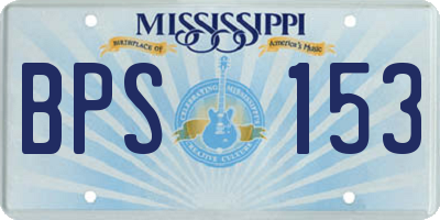 MS license plate BPS153
