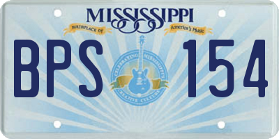MS license plate BPS154
