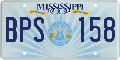MS license plate BPS158