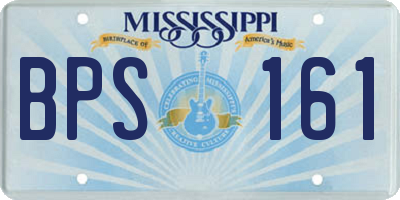 MS license plate BPS161
