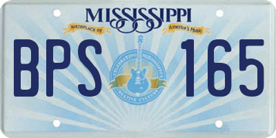 MS license plate BPS165