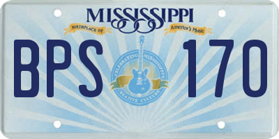 MS license plate BPS170