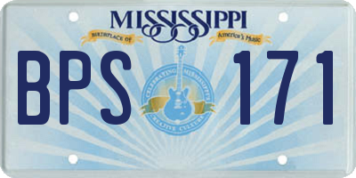 MS license plate BPS171