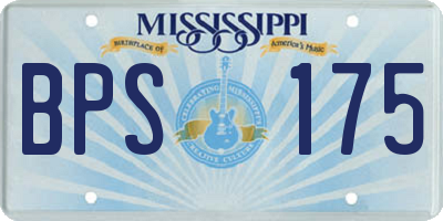 MS license plate BPS175