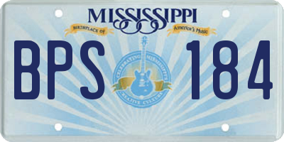 MS license plate BPS184
