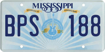 MS license plate BPS188