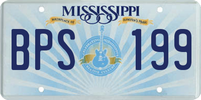 MS license plate BPS199