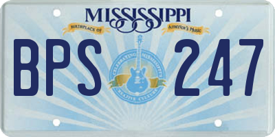 MS license plate BPS247