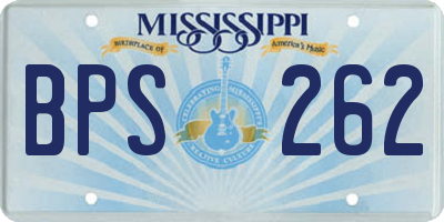 MS license plate BPS262