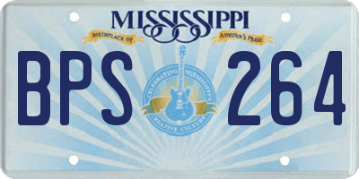 MS license plate BPS264