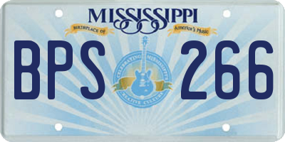 MS license plate BPS266