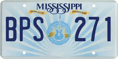 MS license plate BPS271