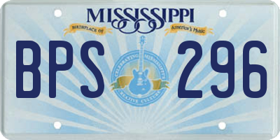 MS license plate BPS296