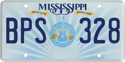MS license plate BPS328