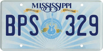 MS license plate BPS329