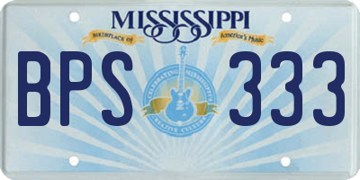 MS license plate BPS333