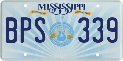MS license plate BPS339