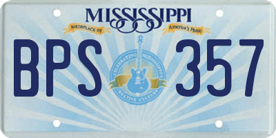 MS license plate BPS357