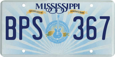 MS license plate BPS367
