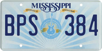 MS license plate BPS384