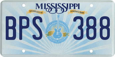 MS license plate BPS388