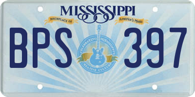 MS license plate BPS397