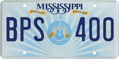 MS license plate BPS400