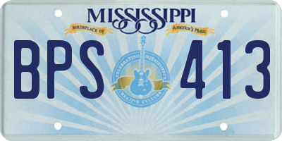 MS license plate BPS413