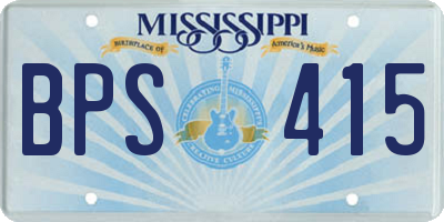 MS license plate BPS415