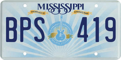 MS license plate BPS419