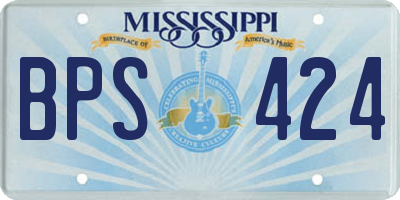 MS license plate BPS424