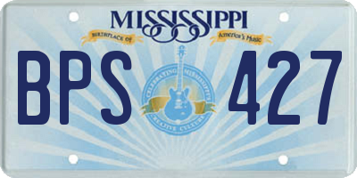 MS license plate BPS427