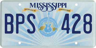 MS license plate BPS428