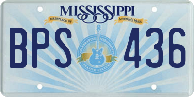 MS license plate BPS436