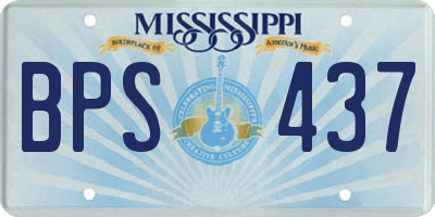MS license plate BPS437