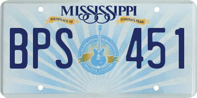 MS license plate BPS451