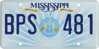 MS license plate BPS481