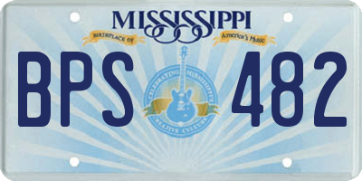 MS license plate BPS482