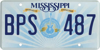 MS license plate BPS487